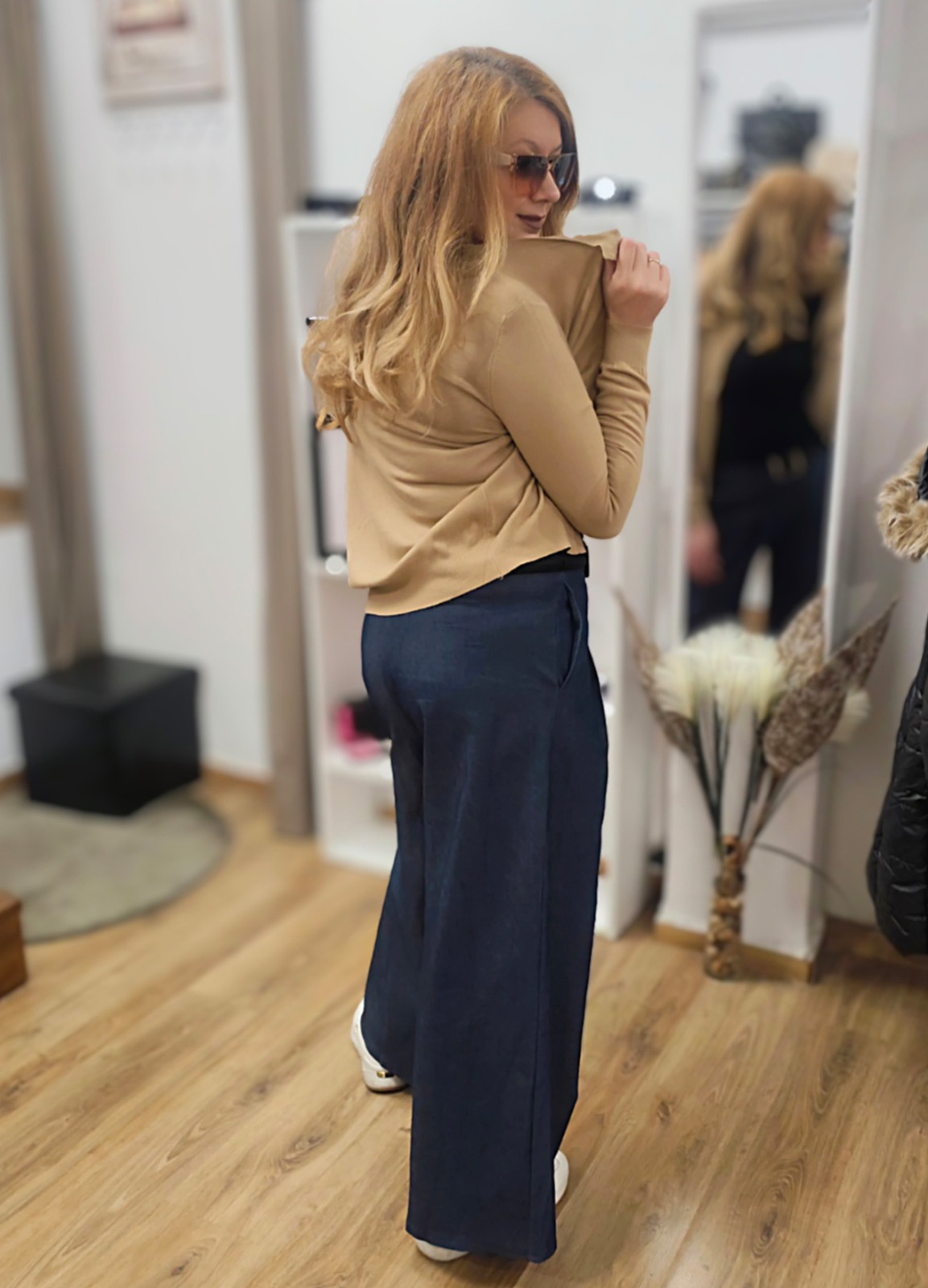 Πλεκτή Basic Ζακέτα με Κουμπιά Gold