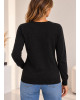 Πλεκτή Basic Ζακέτα με Κουμπιά Black