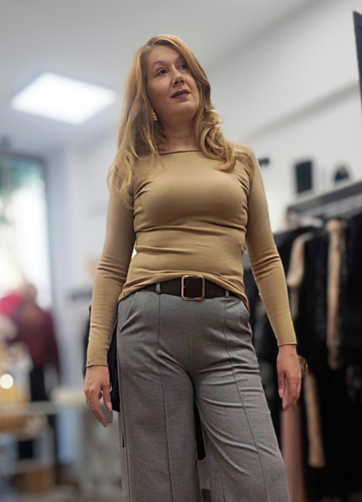 Μπλούζα Πλεκτή Μακρυμάνικη Gold