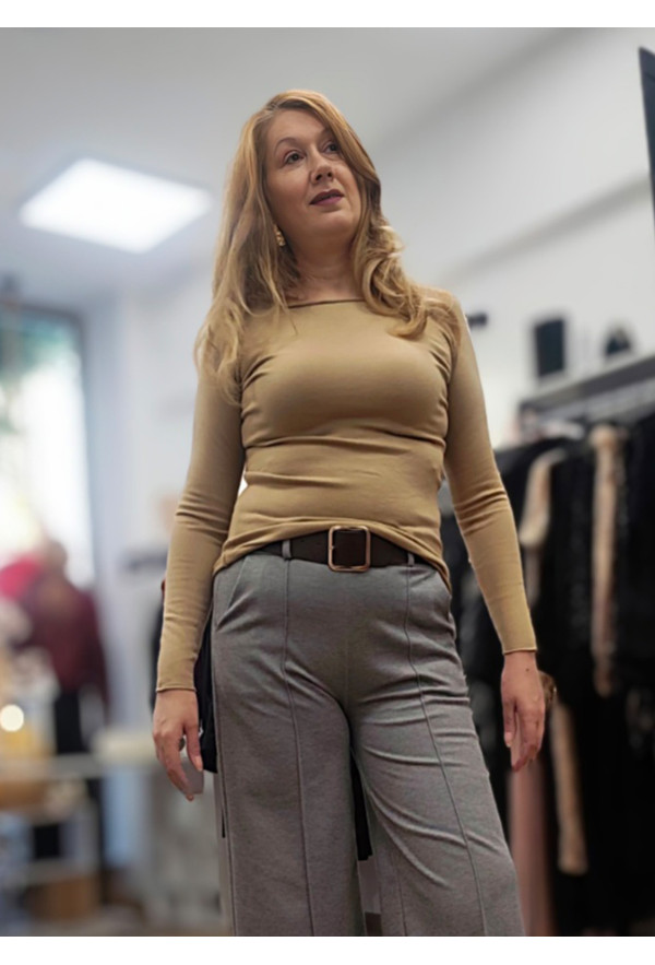 Μπλούζα Πλεκτή Μακρυμάνικη Gold