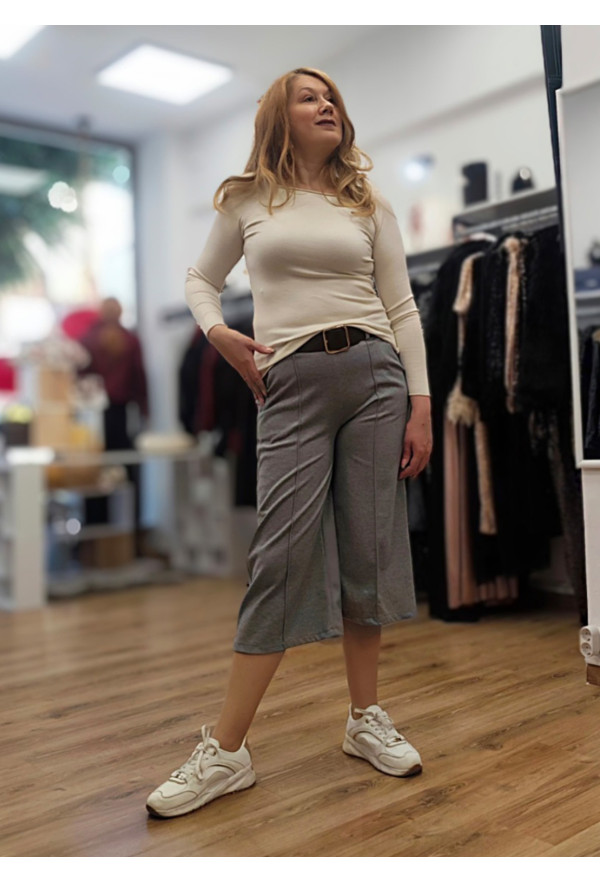 Μπλούζα Πλεκτή Μακρυμάνικη Off White