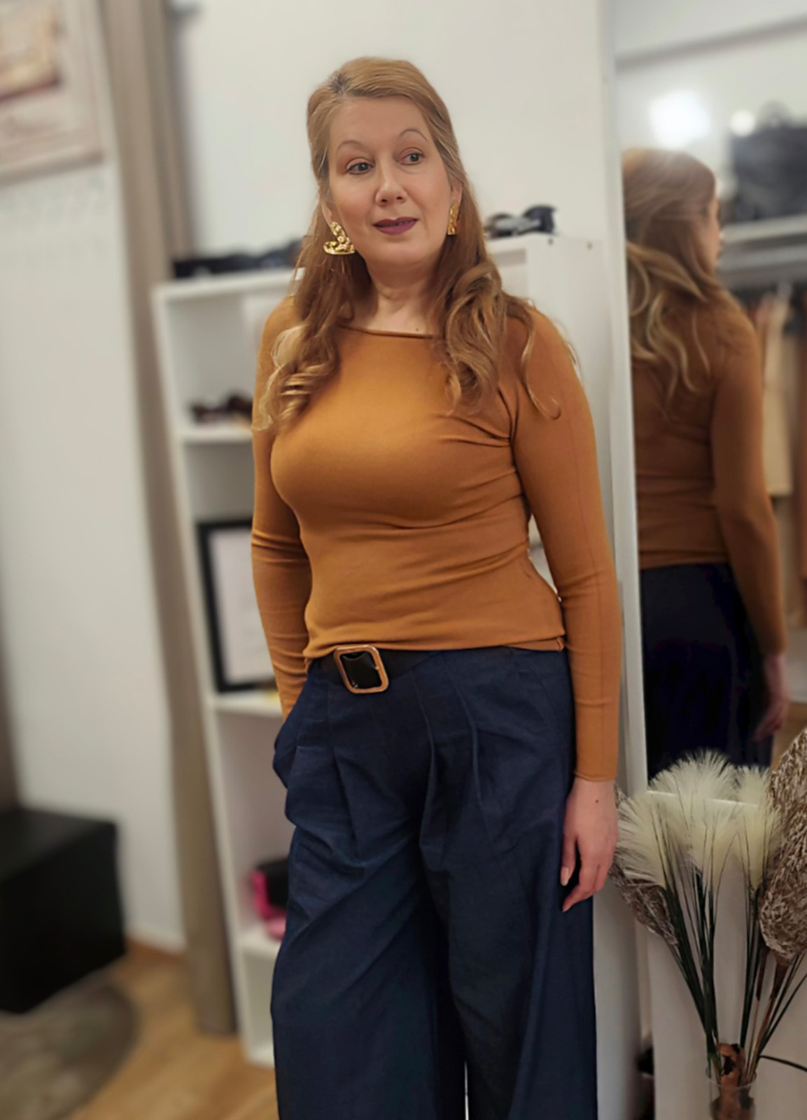 Μπλούζα Πλεκτή Μακρυμάνικη Brown