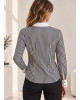 Ριγέ Slim Fit Πουκάμισο με Λευκό Γιακά & Μανσέτες Grey