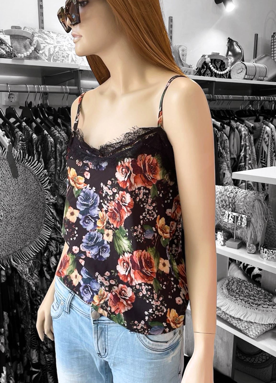Μπλούζα Floral Black