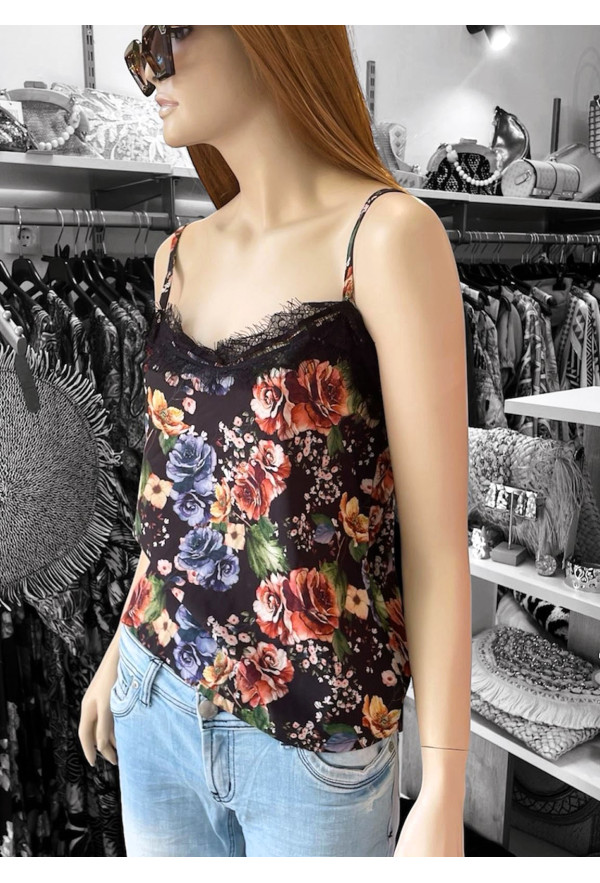 Μπλούζα Floral Black