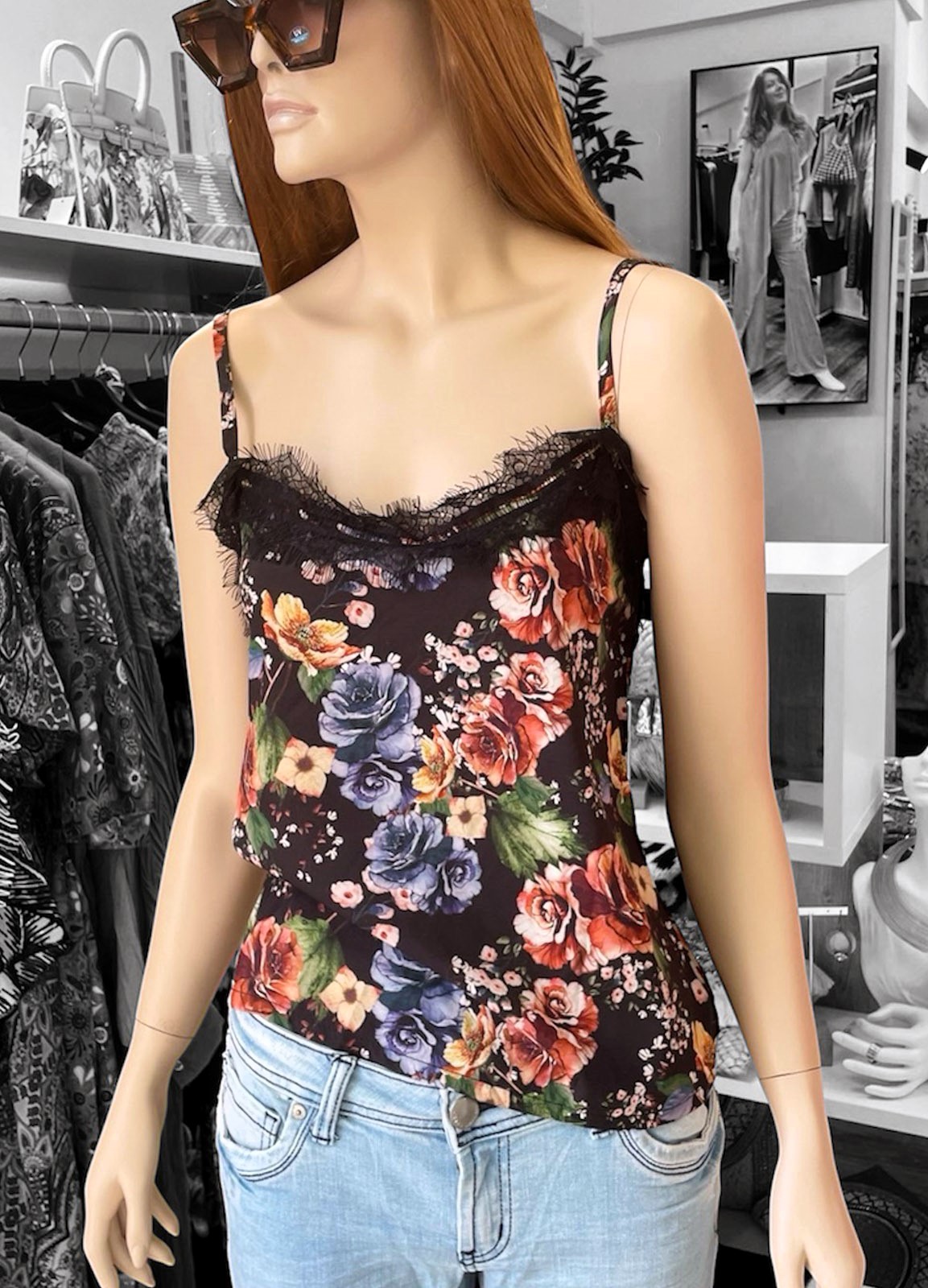 Μπλούζα Floral Black