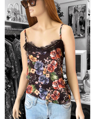 Μπλούζα Floral Black