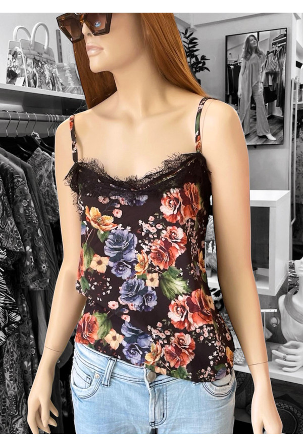Μπλούζα Floral Black