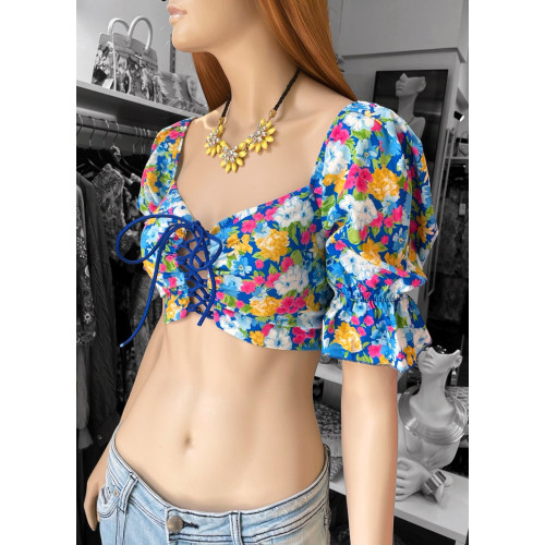 Μπλούζα Μπούστο Floral Blue