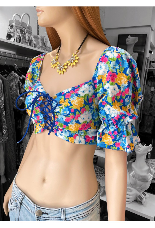 Μπλούζα Μπούστο Floral Blue