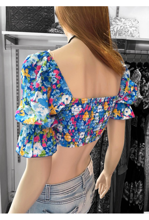 Μπλούζα Μπούστο Floral Blue