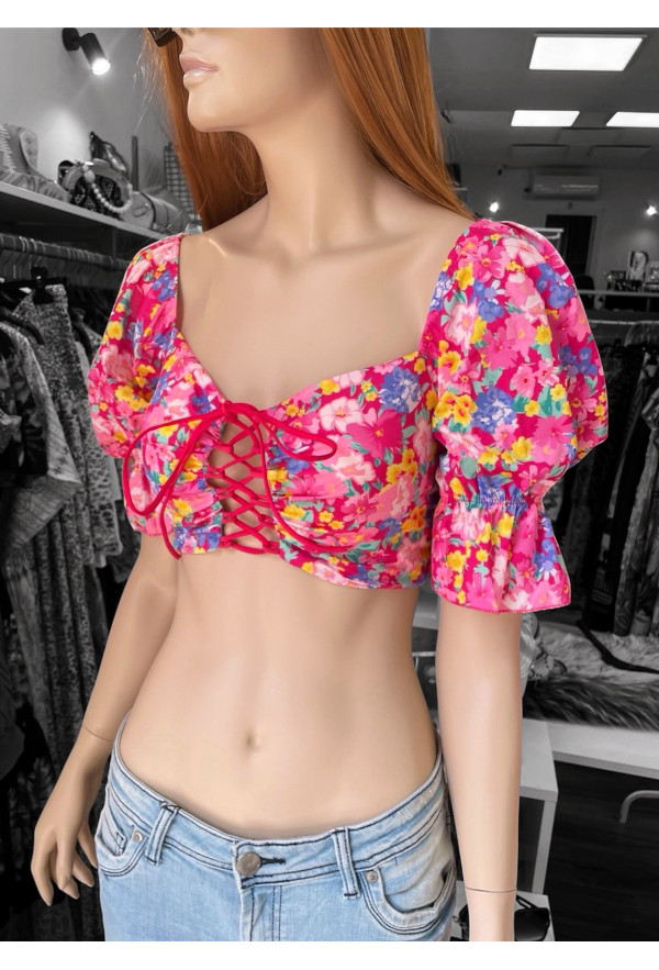 Μπλούζα Μπούστο Floral Pink