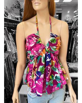 Μπλούζα Floral V Purple