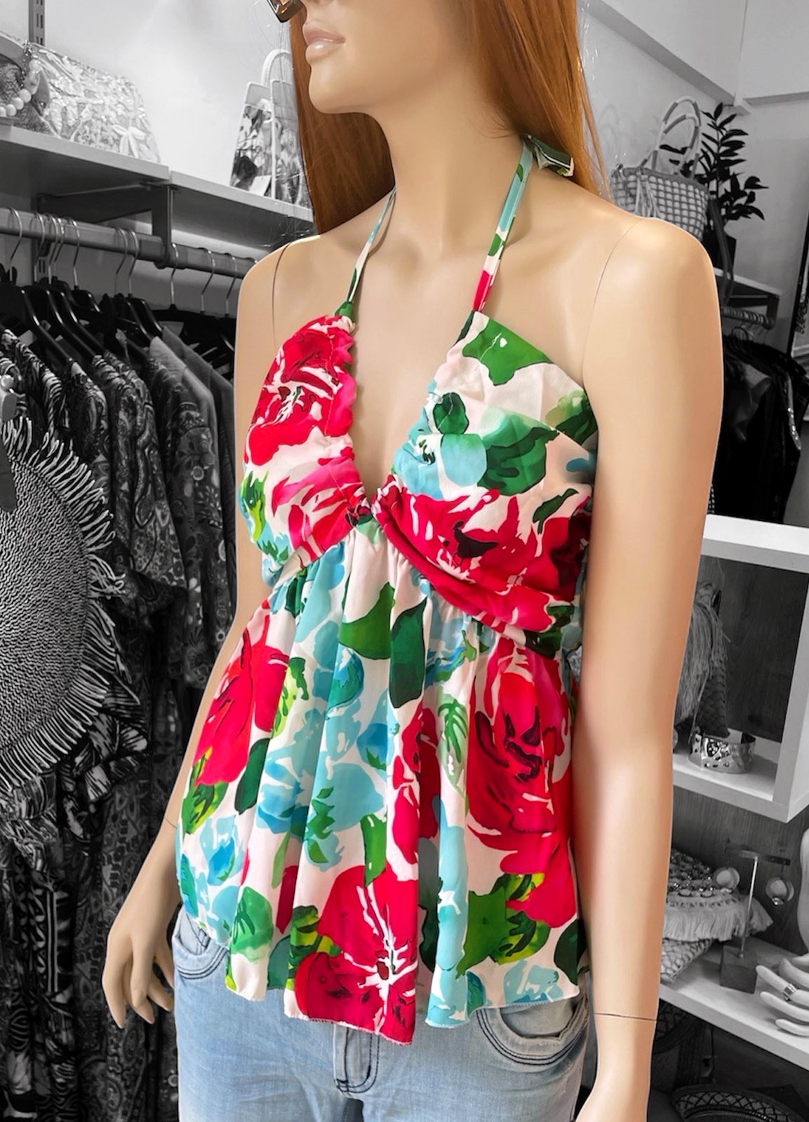Μπλούζα Floral V Red