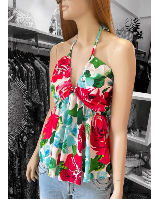 Μπλούζα Floral V Red