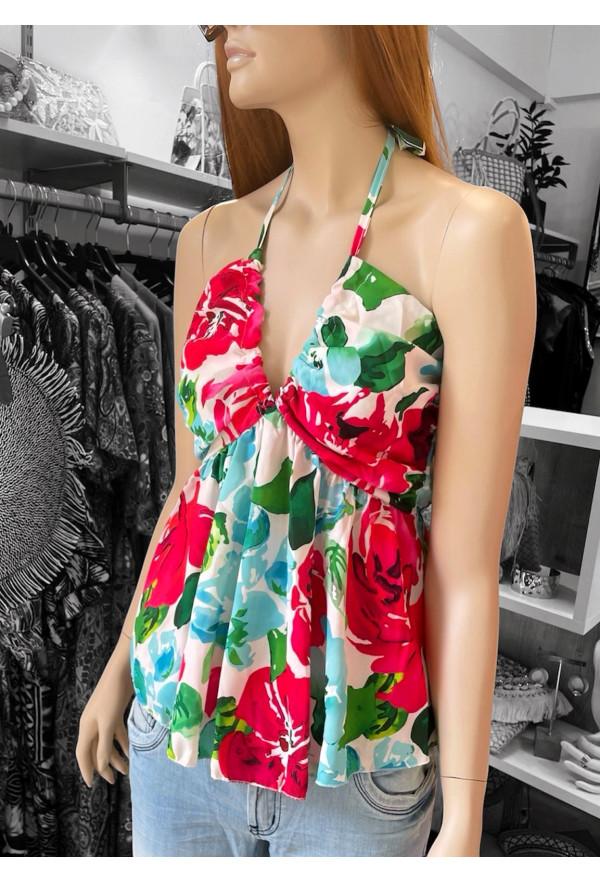 Μπλούζα Floral V Red