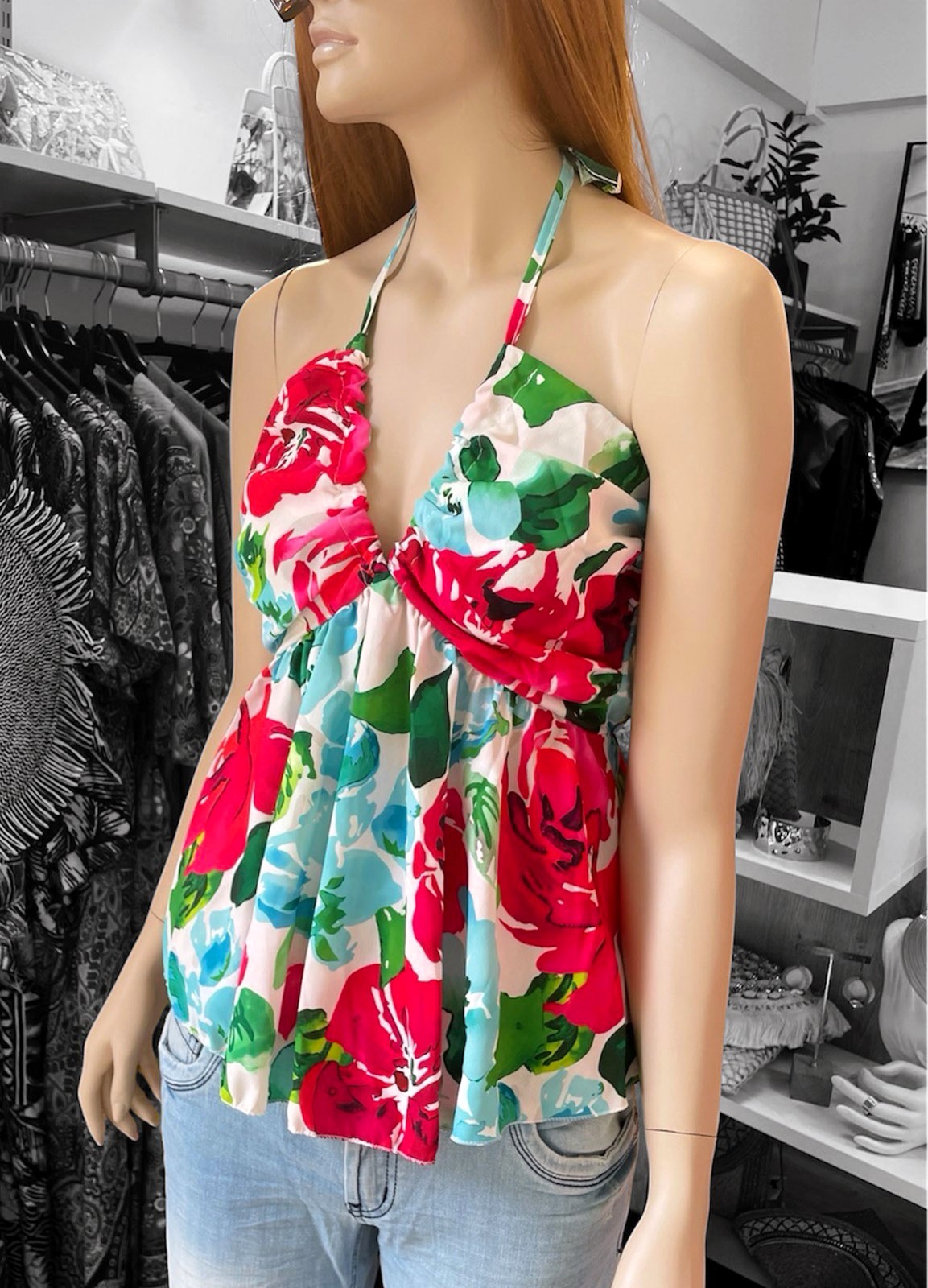 Μπλούζα Floral V Red