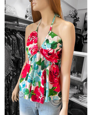 Μπλούζα Floral V Red