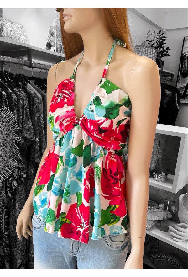 Μπλούζα Floral V Red
