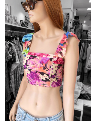 Μπλούζα Μπούστο Floral Purple