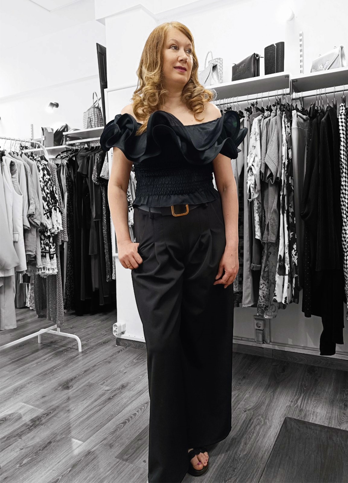 Μπλούζα Βολάν Black