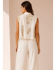 Αμάνικο Πουκάμισο με Χρυσό Κέντημα Boho Style