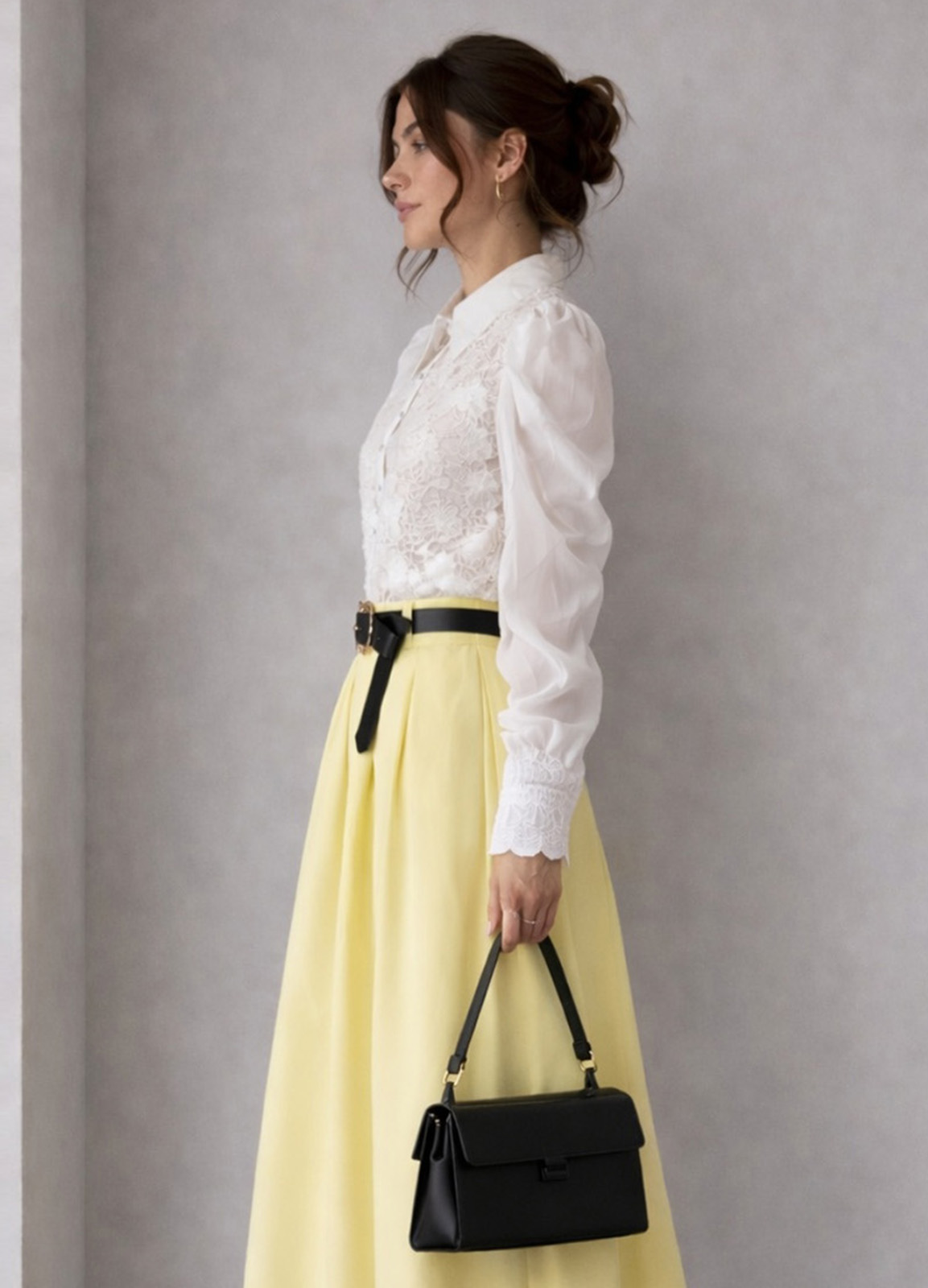 Πουκάμισο με Κεντήματα & Ρομαντικές Λεπτομέρειες White