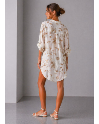 Μακριά πουκαμίσα με κέντημα Gold