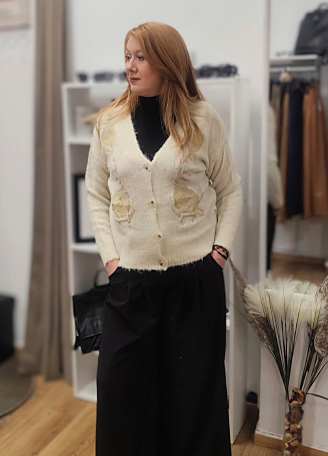 Ζακέτα Πλεκτή Ecru