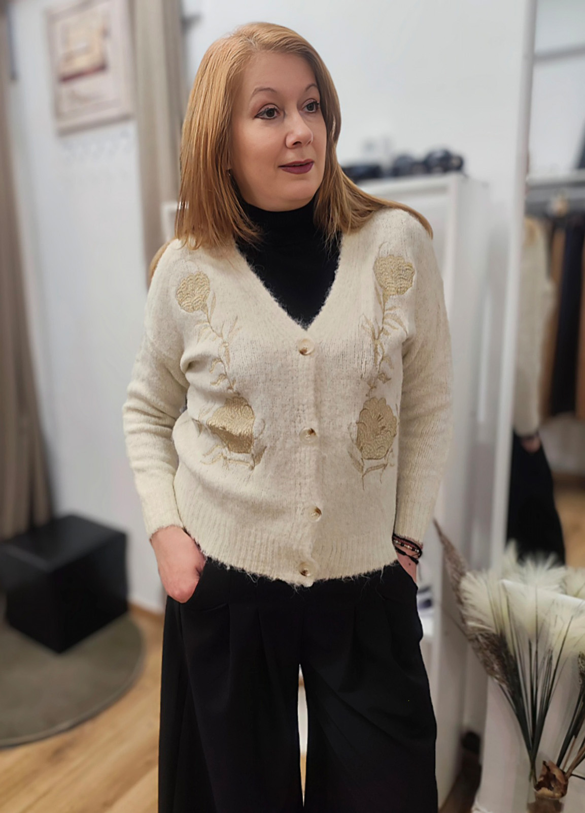 Ζακέτα Πλεκτή Ecru