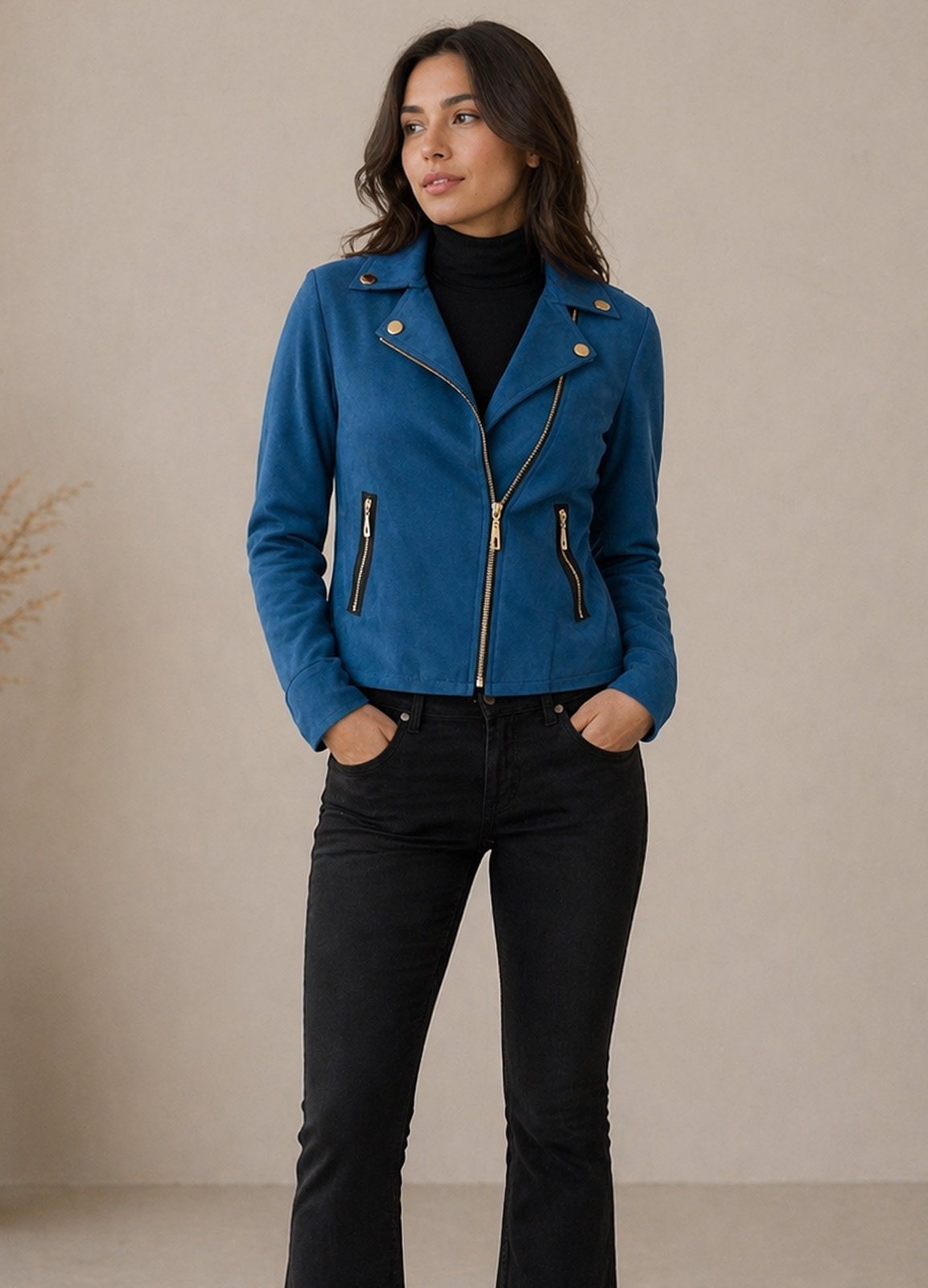 Jacket Alcantara Blue