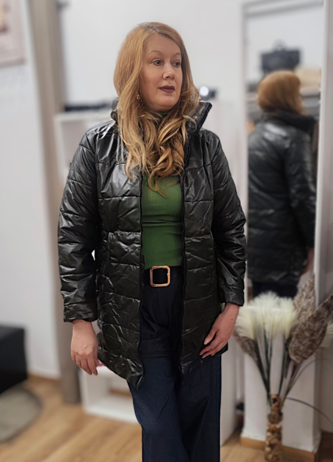 Μπουφάν Μακρύ Green