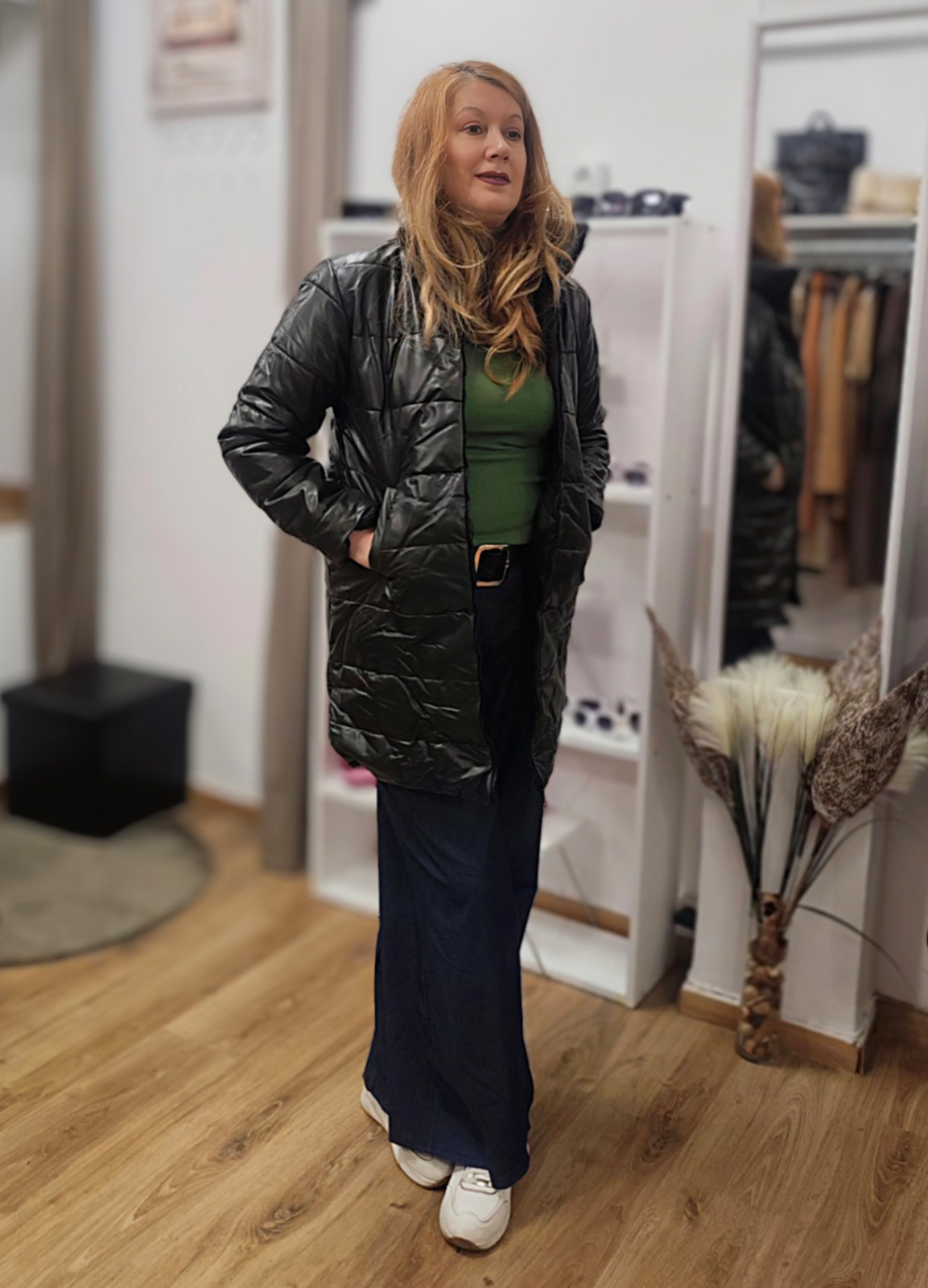 Μπουφάν Μακρύ Green