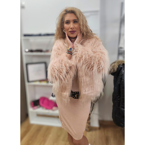 Γούνα Οικολογική Oversized Pink