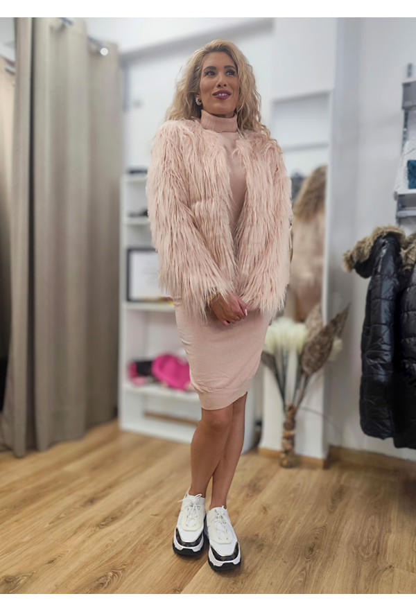 Γούνα Οικολογική Oversized Pink