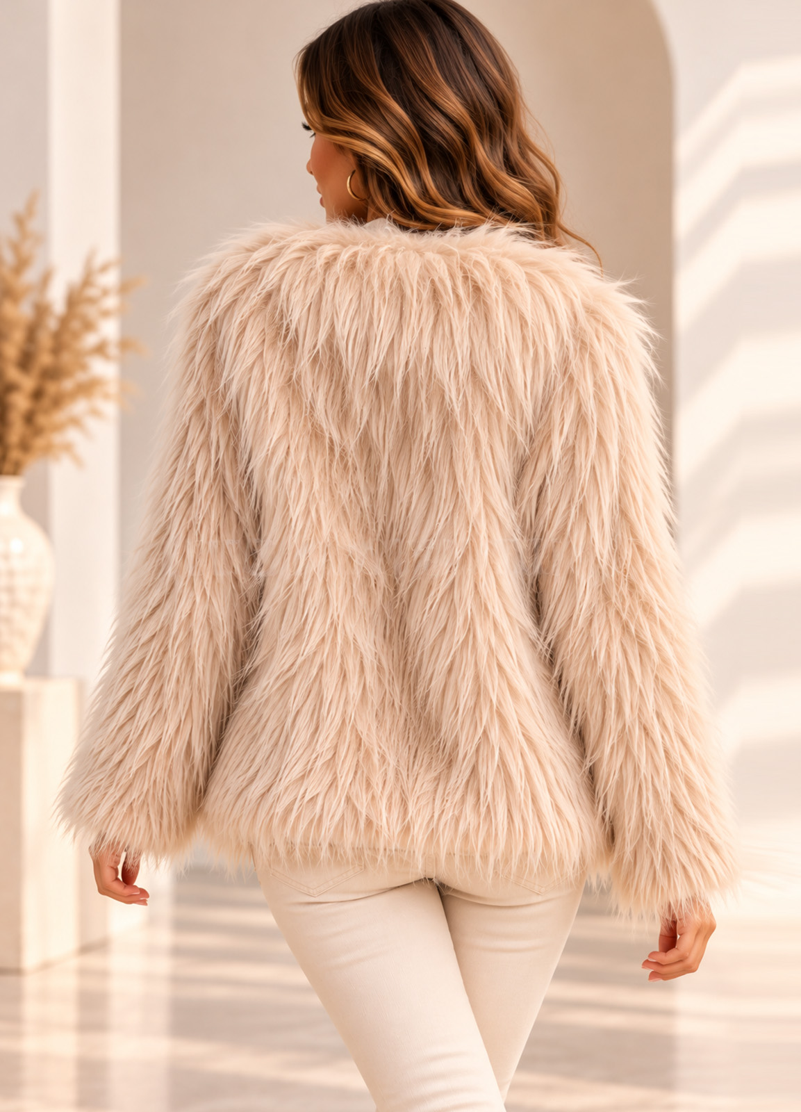 Γούνα Οικολογική Oversized Pink