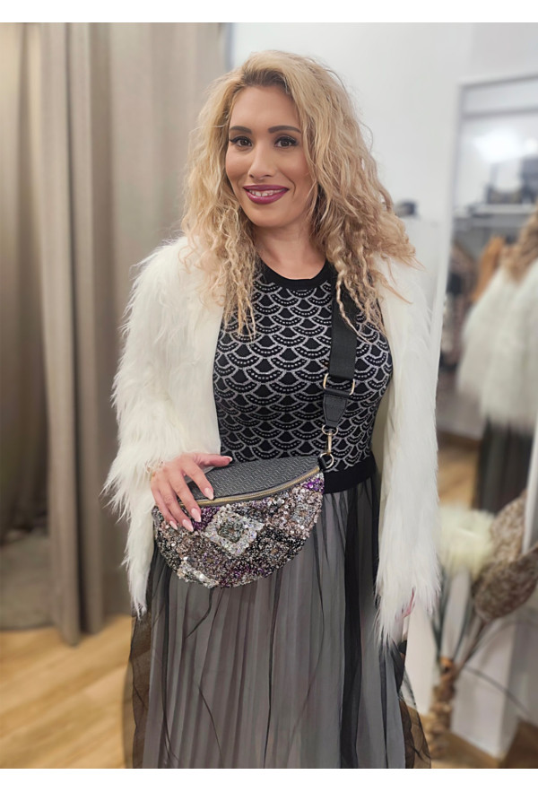 Γούνα Οικολογική Oversized White