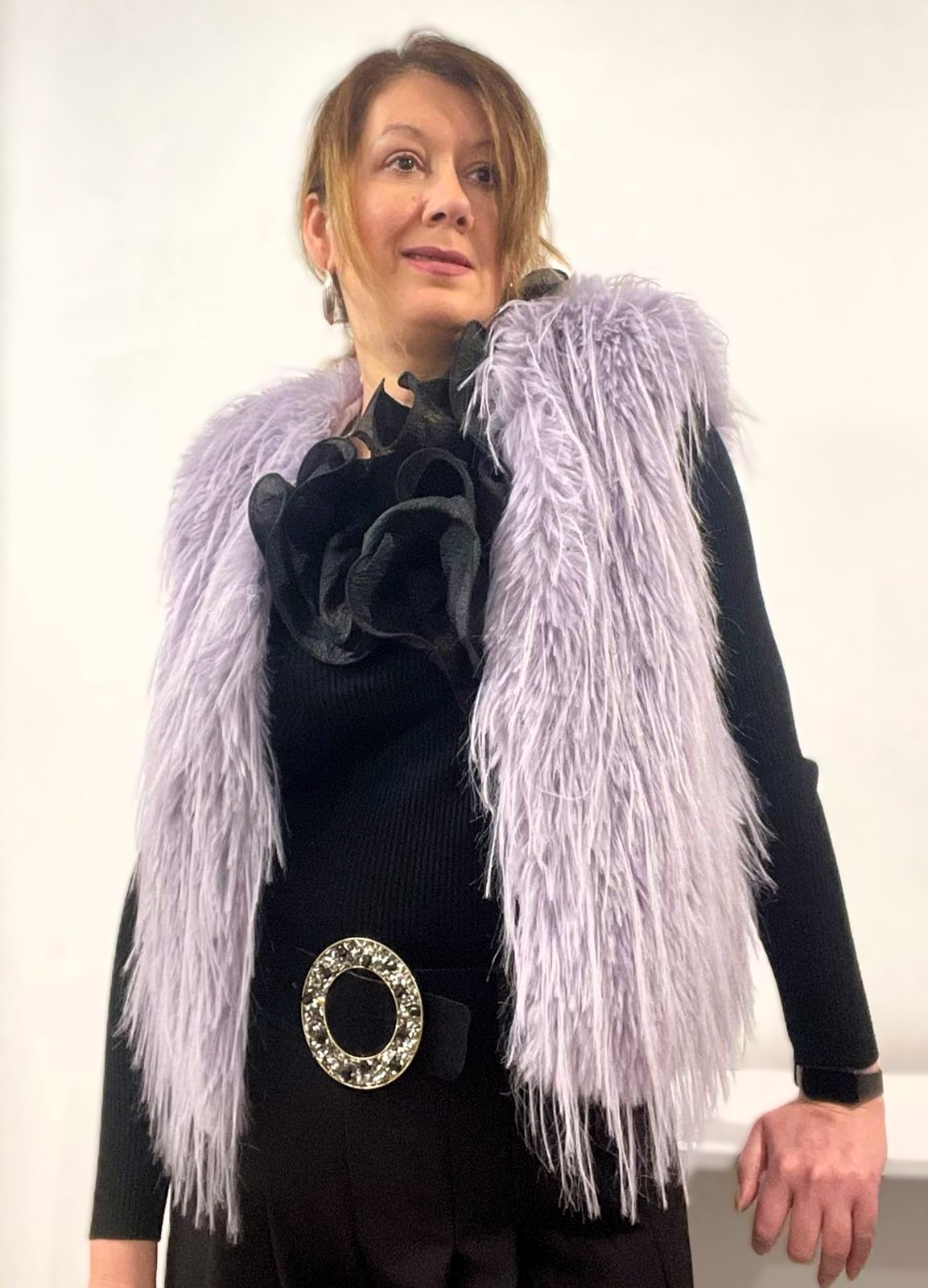 Γούνα Οικολογική Αμάνικη Purple Γούνα Οικολογική Αμάνικη Purple