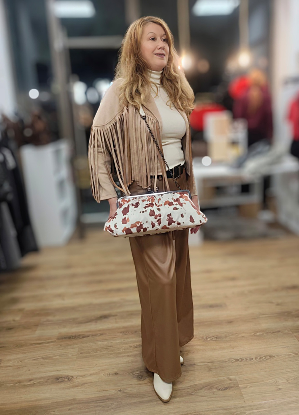 Jacket Αλκαντάρα με Κρόσσια &  Κρυσταλλάκια Στρας