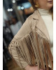 Jacket Αλκαντάρα με Κρόσσια &  Κρυσταλλάκια Στρας