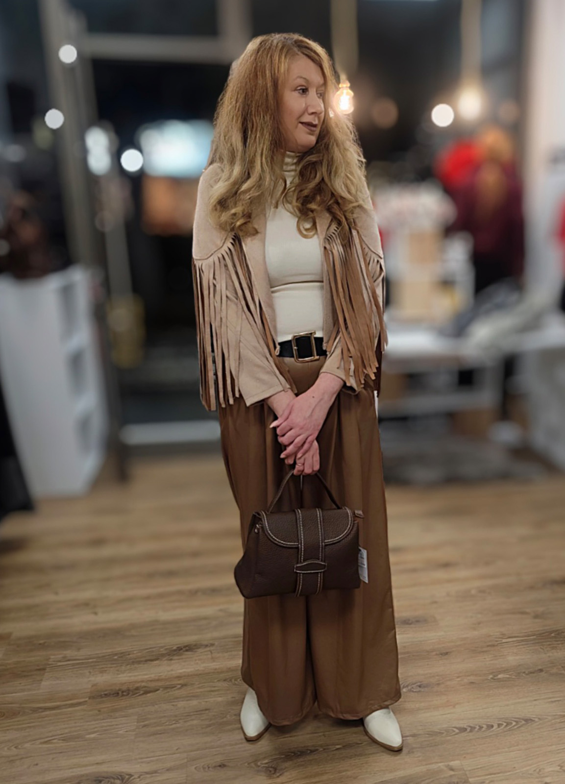 Jacket Αλκαντάρα με Κρόσσια &  Κρυσταλλάκια Στρας