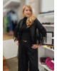 Jacket Αλκαντάρα με Κρόσσια &  Κρυσταλλάκια Στρας