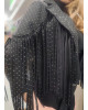 Jacket Αλκαντάρα με Κρόσσια &  Κρυσταλλάκια Στρας