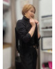 Jacket Αλκαντάρα με Κρόσσια &  Κρυσταλλάκια Στρας