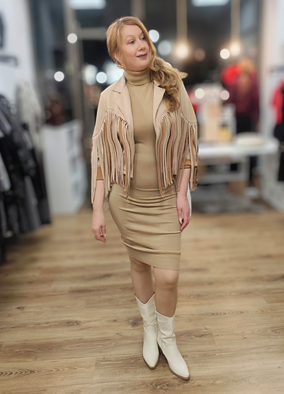 Jacket Αλκαντάρα με Κρόσσια 