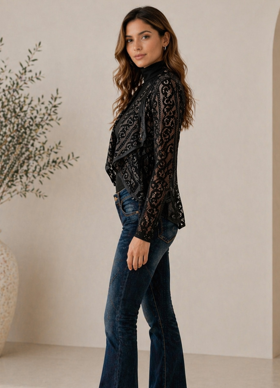 Δαντελένια ζακέτα – κιμονό