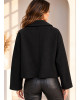 Jacket Oversized με Εντυπωσιακό Μεγάλο Πέτο