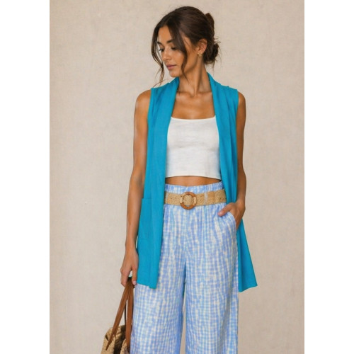 Αμάνικο Γιλέκο Τιρκουάζ