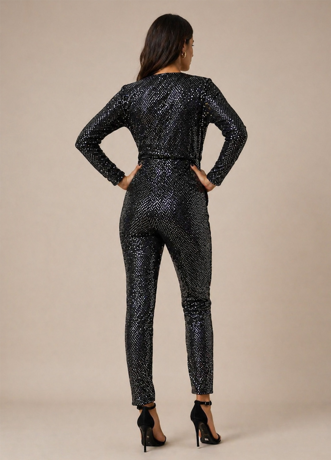 Ολόσωμη Φόρμα Παγιέτα Silver