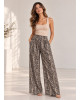 Ελαστική Παντελόνα Snake Print με Λάμψη